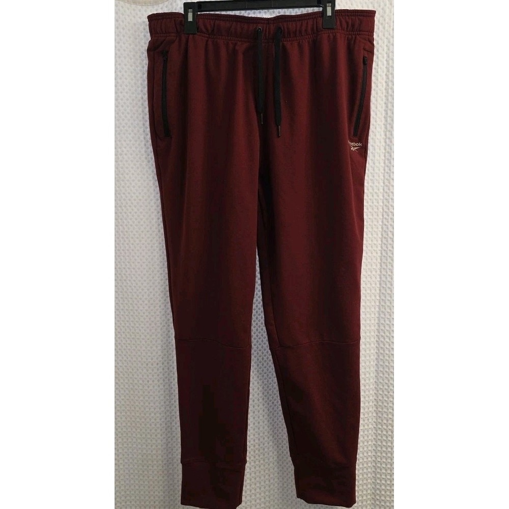 Reebok Men's Drawstring‎ Athletic Burgundy Joggers Size XL